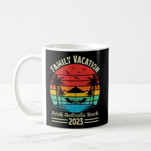 Family Vacation 2023 Perth Australia Beach Coffee Mug