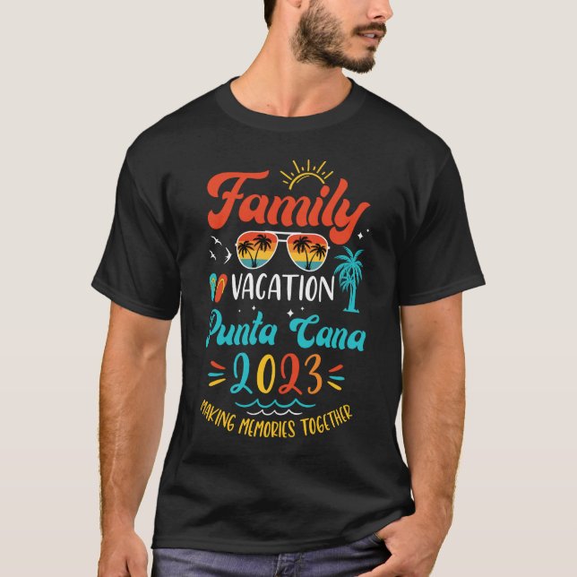 Family Vacation 2023 Punta Cana Matching Summer Va T-Shirt (Front)