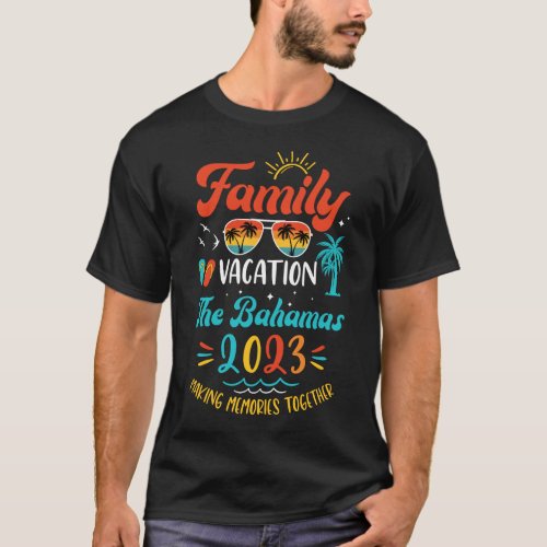 Family Vacation 2023 The Bahamas Matching Summer V T_Shirt