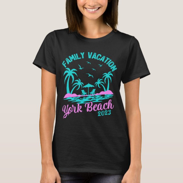 Family Vacation 2023 York Beach T-Shirt (Front)