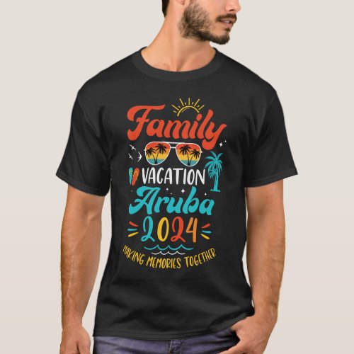 Family Vacation 2024 Aruba Matching Summer Vacatio T_Shirt