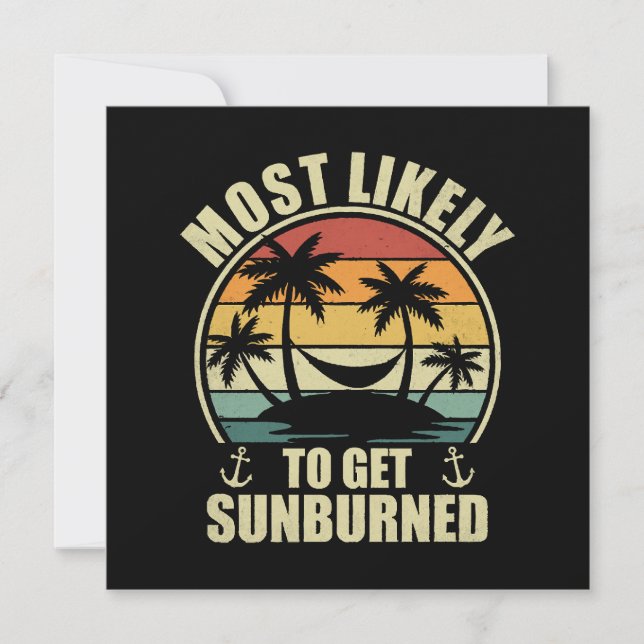 Family Vacation 2024 Most Likely To Get Sunburned (Front)