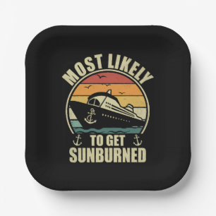 Family Vacation 2024 Most Likely To Get Sunburned Paper Plates