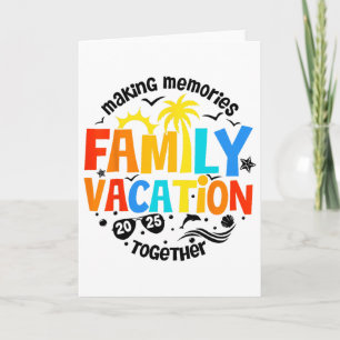 Family Vacation 2025 Beach Matching Family Summer Card