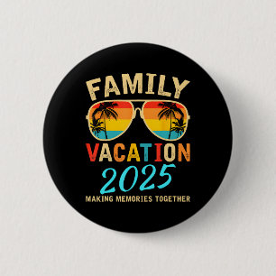 Family Vacation 2025 Beach Matching Summer Vacatio Button
