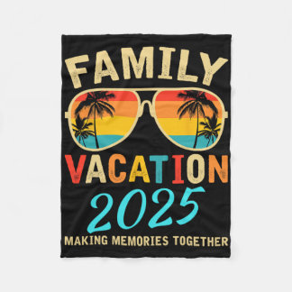 Family Vacation 2025 Beach Matching Summer Vacatio Fleece Blanket
