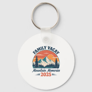 Family Vacation 2025 Mountain Trip Memories Matchi Keychain