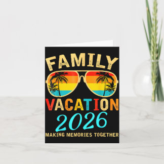 Family Vacation 2026 Beach Matching Summer Card