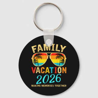 Family Vacation 2026 Beach Matching Summer Keychain