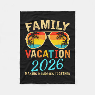 Family Vacation 2026 Beach Matching Summer Vacatio Fleece Blanket