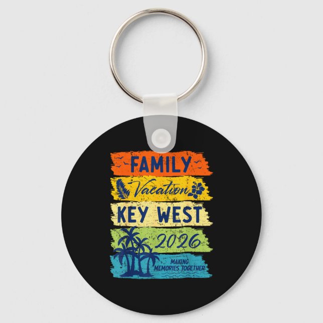 Family Vacation 2026 Key West Matching Summer Vaca Keychain (Front)
