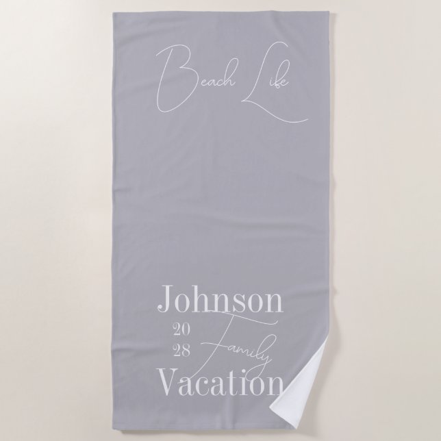 Family Vacation Beach  Towel (Front)