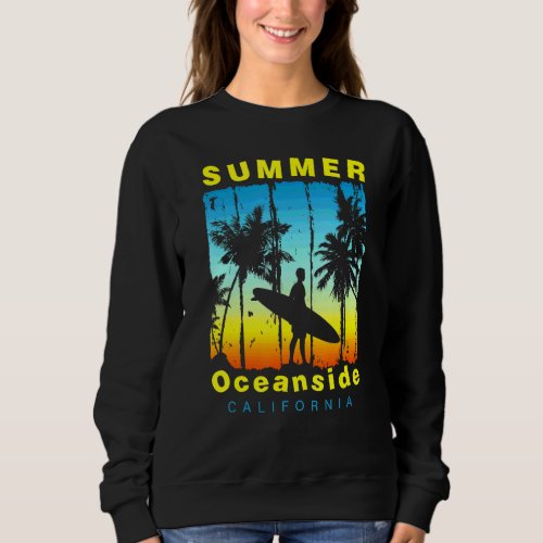 Family Vacation California Oceanside Sunset Beach Sweatshirt
