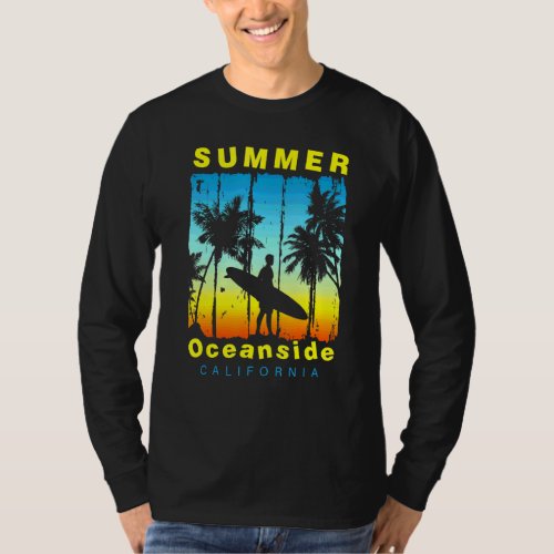 Family Vacation California Oceanside Sunset Beach T_Shirt