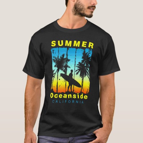 Family Vacation California Oceanside Sunset Beach T_Shirt