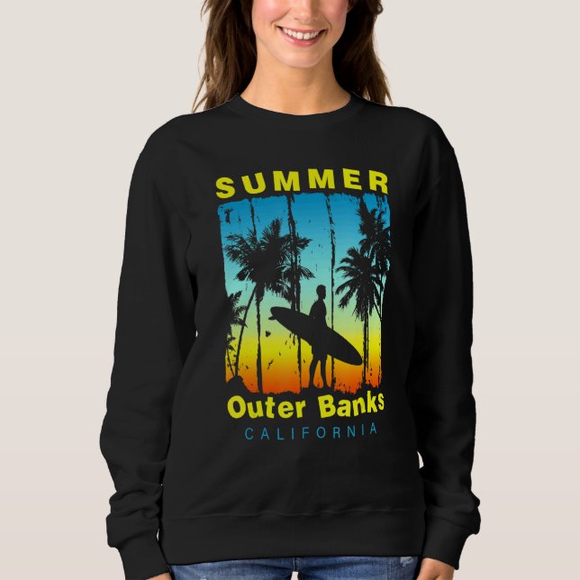 Family Vacation California Outer Banks Beach Sweatshirt (Front)