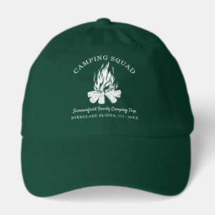 Family Vacation Campfire Camping Trip Custom Hat