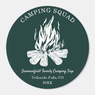 Family Vacation Camping Trip Custom Classic Round Sticker