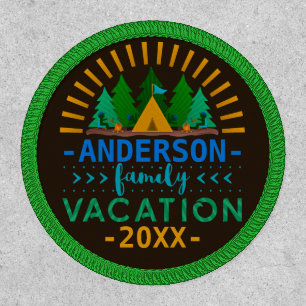 Family Vacation Camping Trip   Custom Name Year Patch