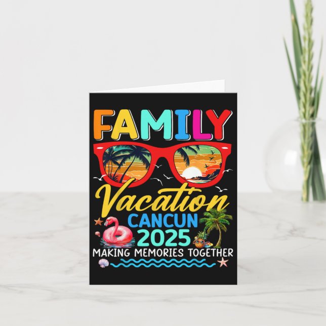 Family Vacation Cancun 2025 Summer Matching Group  Card (Front)