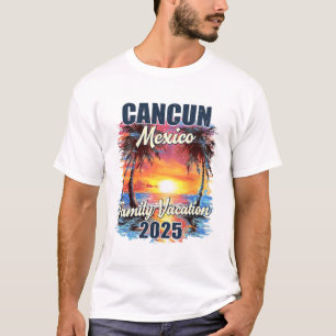 Family Vacation Cancun Mexico 2025 Summer Trip Mat T-Shirt