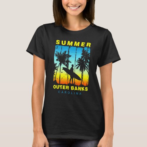 Family Vacation Carolina Outer Banks Sunset Beach T_Shirt