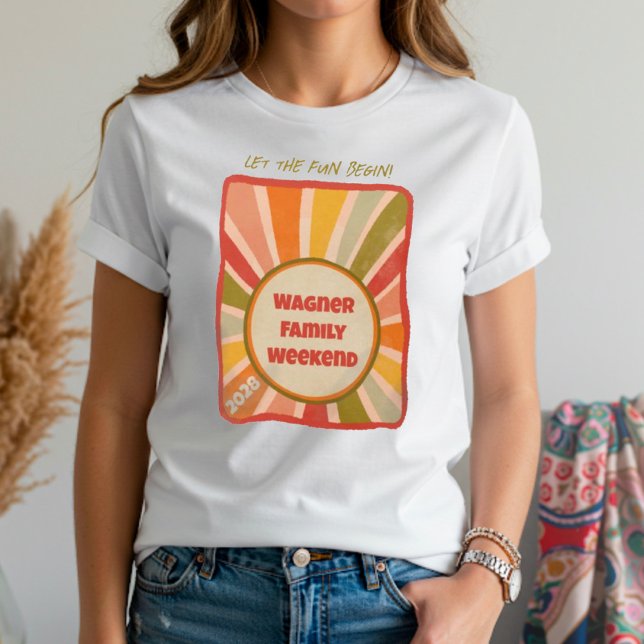 Family Vacation Colorful Fun Sunshine Retro T-Shirt (Creator Uploaded)