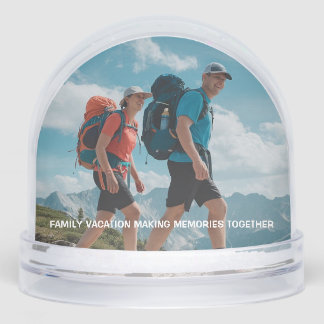 Family Vacation Couple Trip Snow Globe