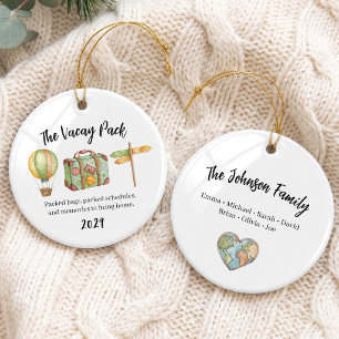 Family Vacation Crew Group Ceramic Ornament
