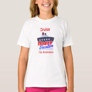 Family Vacation Cruise Personalize White T-Shirt