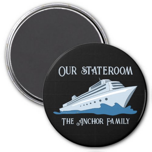 Family Vacation Cruise Ship Door Marker Your Name Magnet