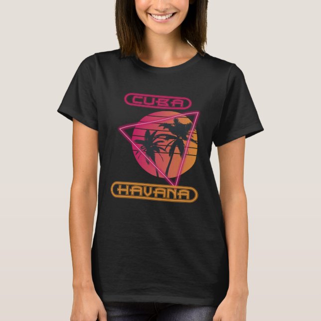 Family Vacation Cuba Havana Palm tree Beach Ocean T-Shirt (Front)