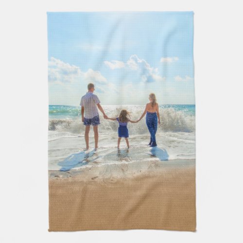 Family Vacation _ Custom Photo Unique Your Design Kitchen Towel