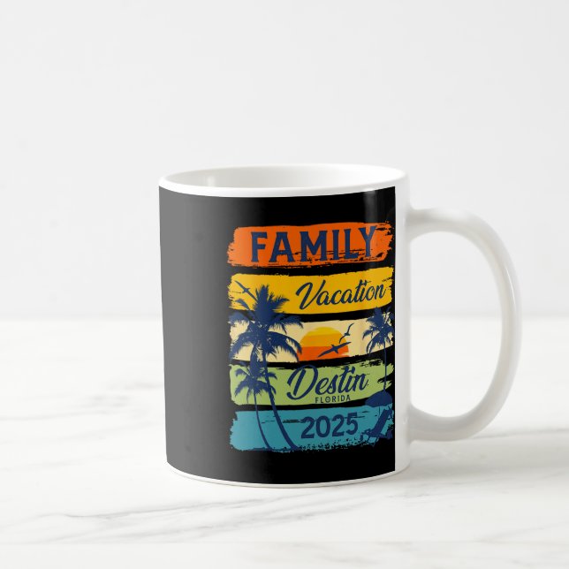 Family Vacation Destin Florida 2025 Matching Famil Coffee Mug (Right)
