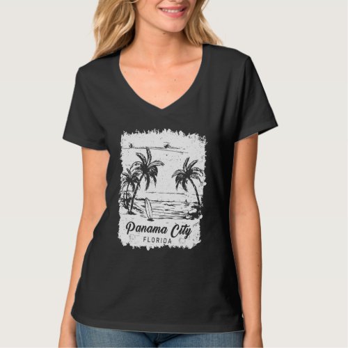 Family Vacation Florida Panama City Sunset Beach T_Shirt