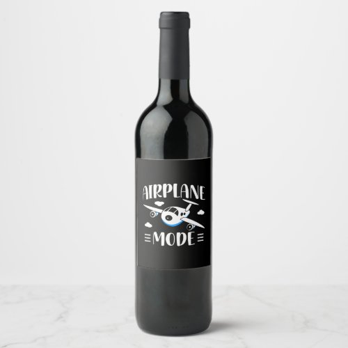 Family Vacation _ Flying w Kids _ Airplane Mode Wine Label
