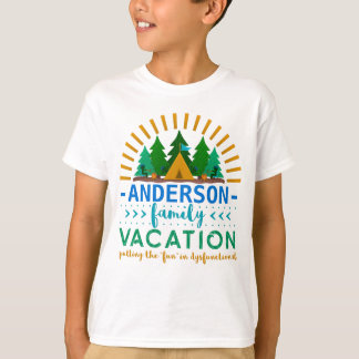 Family Vacation Funny Camping Trip | Custom Name T-Shirt