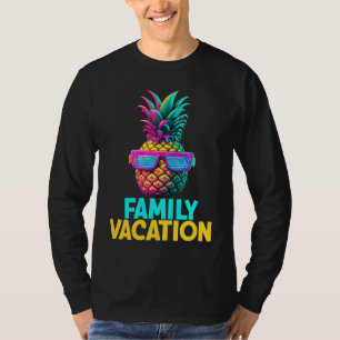 Family Vacation Funny Retro Pineapple Sunglasses V T-Shirt