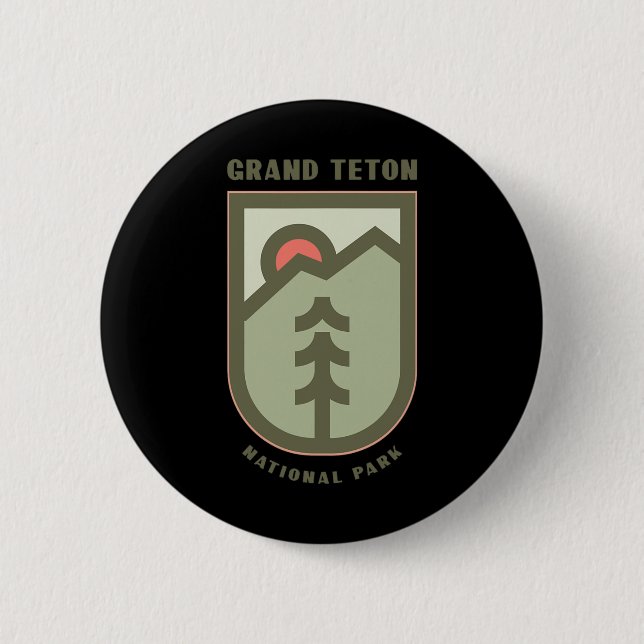 Family Vacation Gift - Grand Teton National Park  Button (Front)