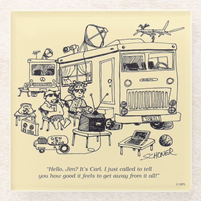 Family Vacation Glass Coaster (Front)