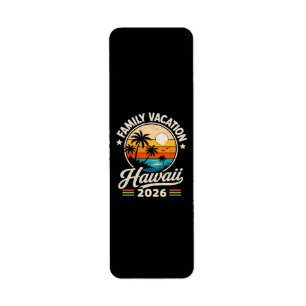 Family Vacation Hawaii 2026 Label