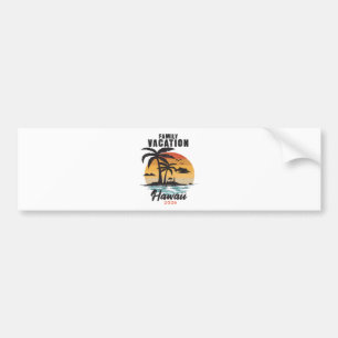 Family Vacation Hawaii 2026 Tropical Bumper Sticker