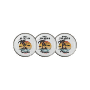 Family Vacation Hawaii 2026 Tropical Golf Ball Marker