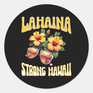 Family Vacation Hawaiian Lahaina Strong Maui Hawai Classic Round Sticker