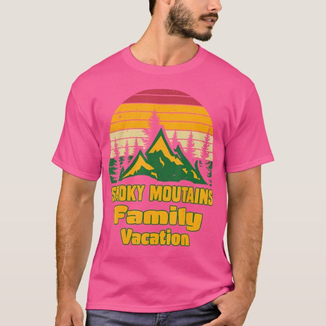 Family Vacation Hiking Camping Trip Tennessee Smok T-Shirt (Front)