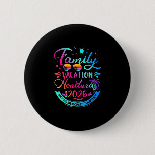 Family Vacation Honduras 2026 Palm Tree Gift Button