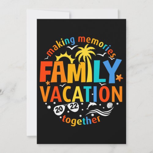 Family Vacation Making Memories Together Essential Invitation