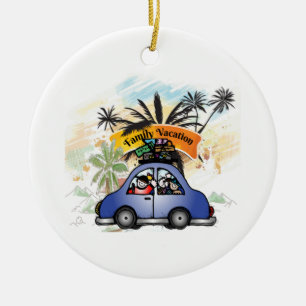 Family Vacation Making Memories Together - Family Ceramic Ornament