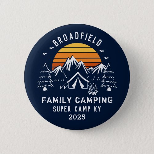 Family Vacation Matching Camping Custom Button