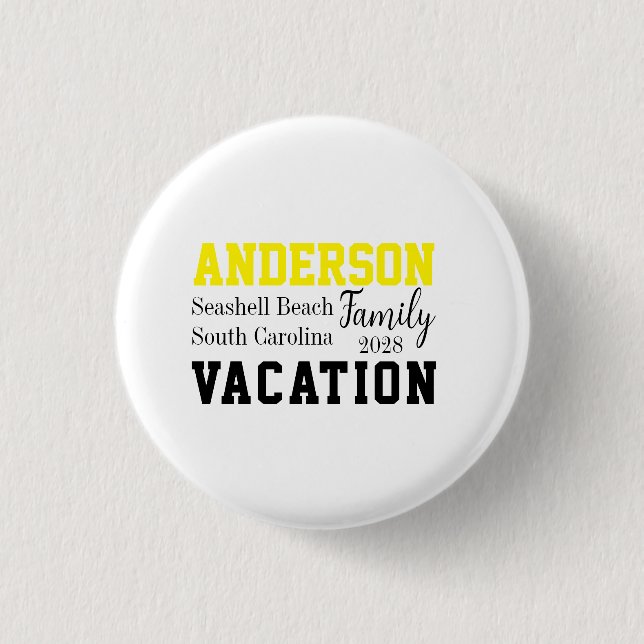 Family Vacation Matching Summer Button (Front)